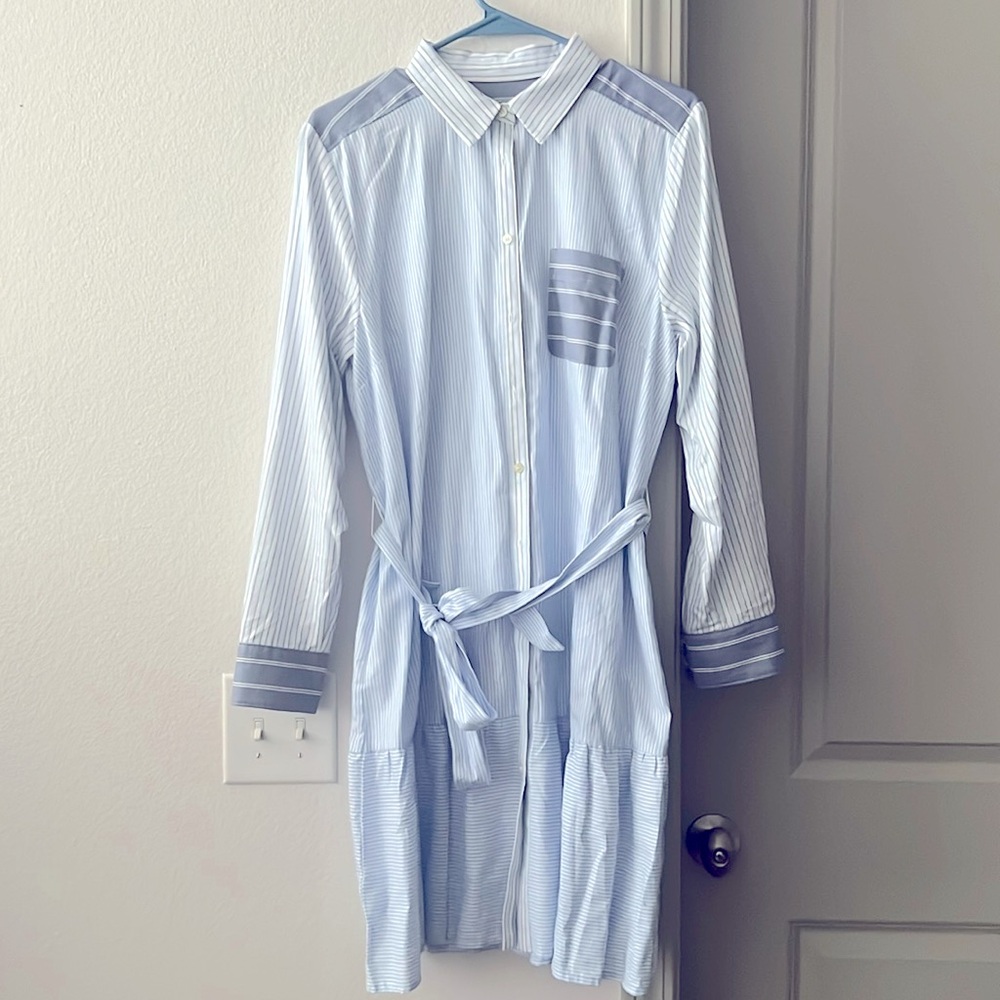 LOFT Striped Shirtdress